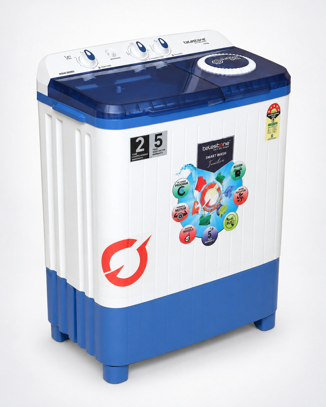 Aqua 7.5 kg Semi-Automatic Washing Machine — Air Dry — view 3